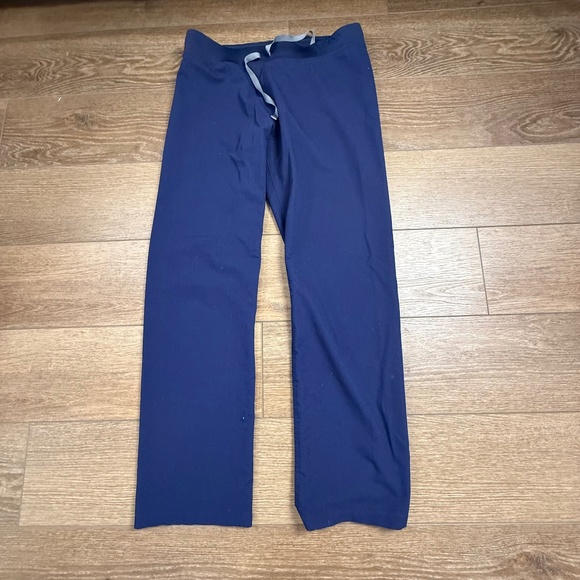 Figs Women's High Waisted Livingston Scrub Pants Navy Size M, Drawstring - Picture 1 of 11